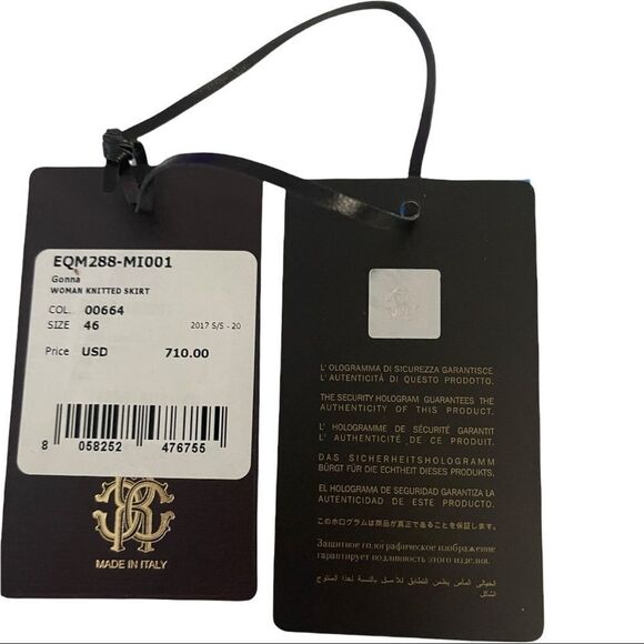 Roberto Cavalli Cream Knit Pleated Skirt US 10 - Picture 9 of 11